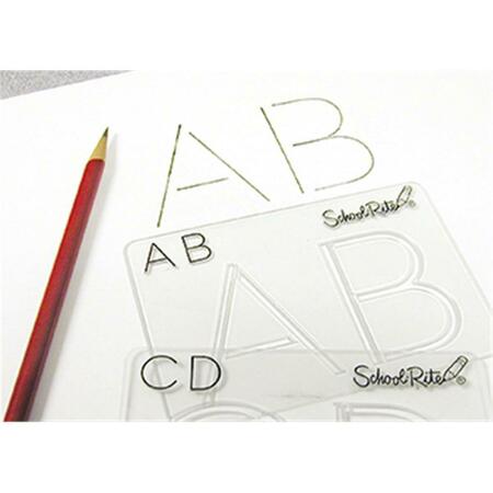 SCHOOL RITE Beginning Alphabet Templates Upper Case SR-026